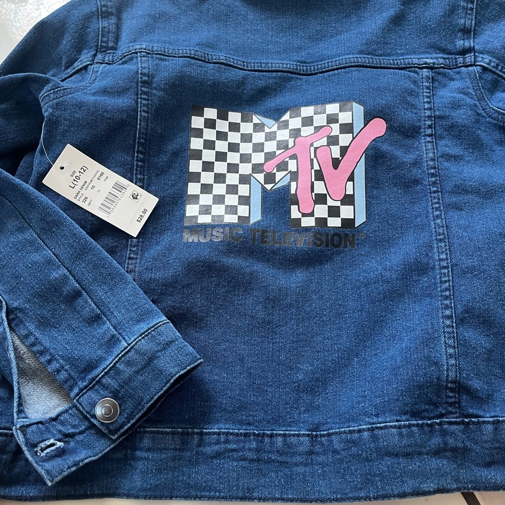 MTV Blue Jean Jacket with Retro Graphic